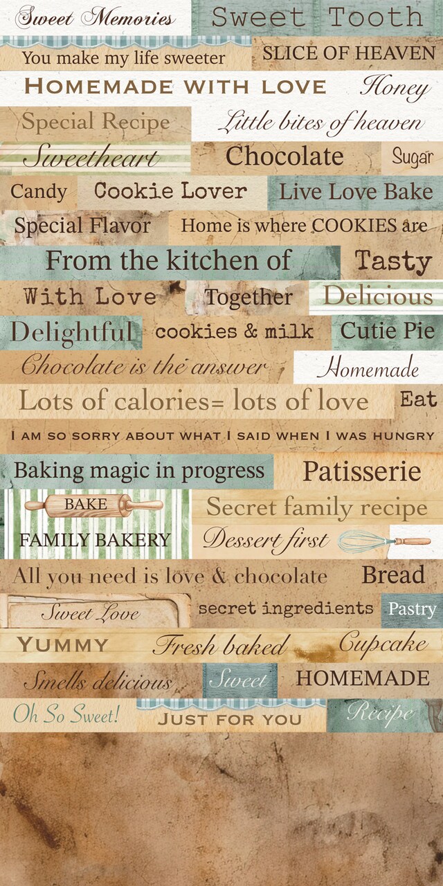 Prima Marketing Inc Scrapbooking The Home Baker Collection Chipboard Stickers 655350672683